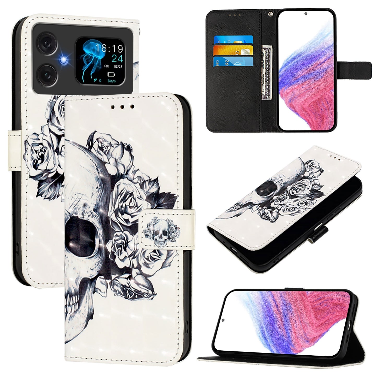 Cubot A20 Leather Flip Phone Case with 3D Painted Design, Card Holder, Wallet & Stand Function - Durable Protection & Easy Access