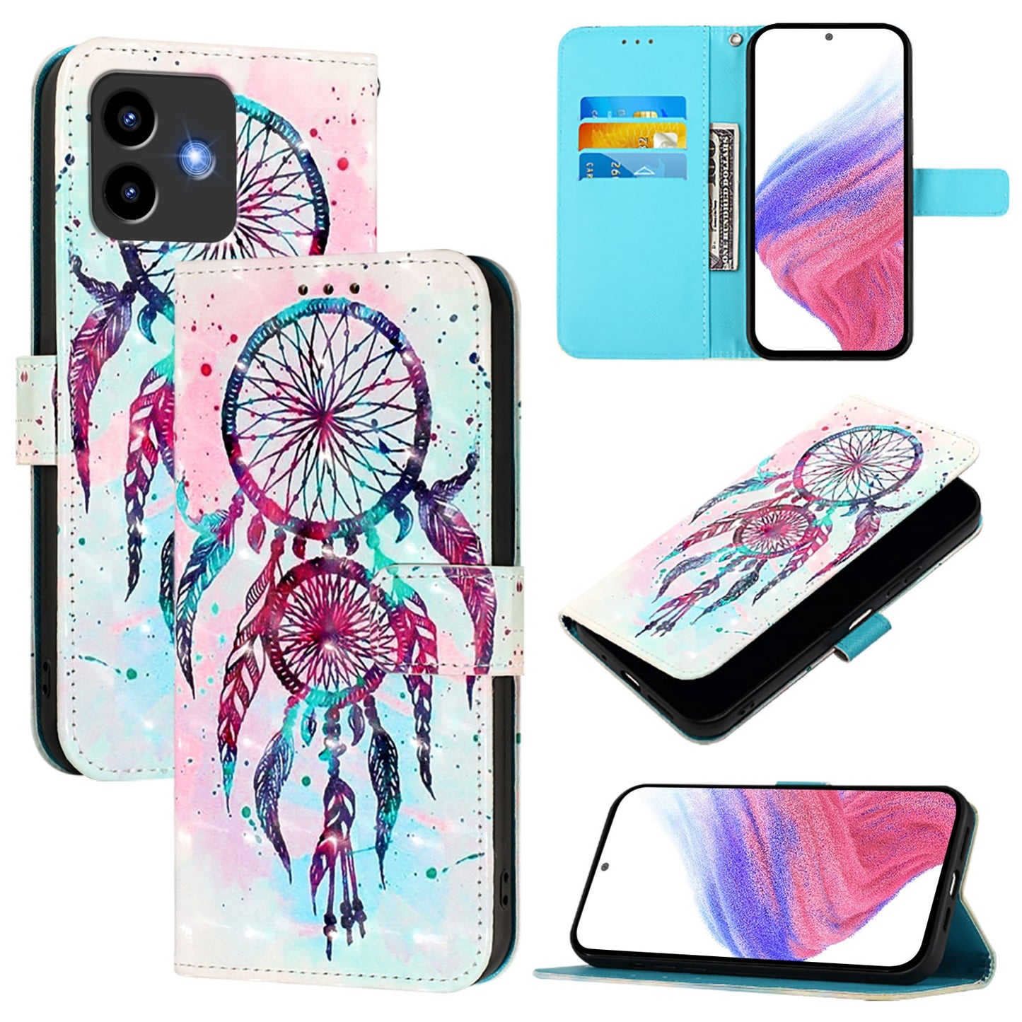 Cubot Note 40 Leather Flip Phone Case with 3D Painted Design, Card Holder, Wallet & Stand Function - Durable Protection & Easy Access