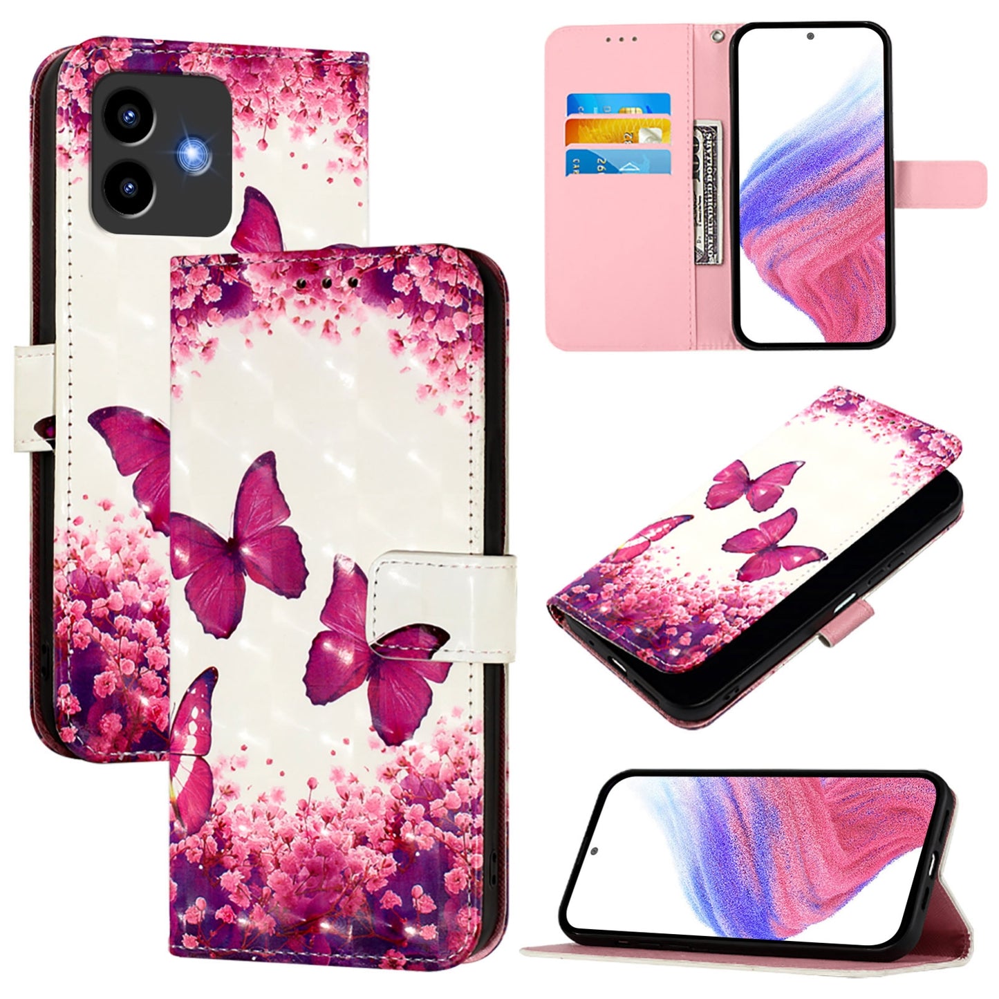 Cubot Note 40 Leather Flip Phone Case with 3D Painted Design, Card Holder, Wallet & Stand Function - Durable Protection & Easy Access