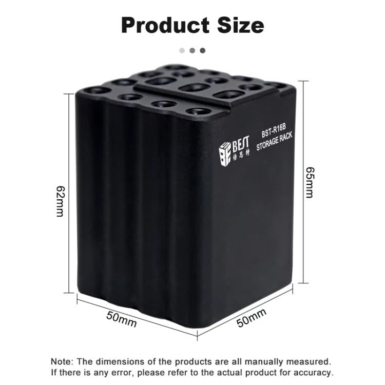 BST-R16B 16-Hole Multi-Function Storage Box for Soldering Iron Tips & Hand Tools, Compact & Safe Design