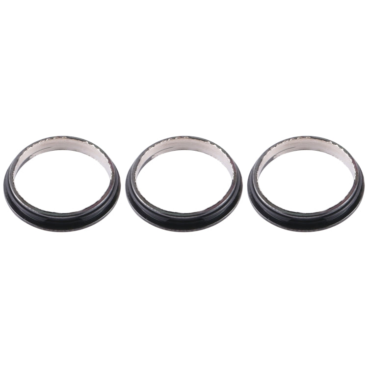 3-Piece Metal Protector Hoop Ring Set for iPhone 12 Pro Max Rear Camera Lens (Graphite) - Replacement & Installation Recommended