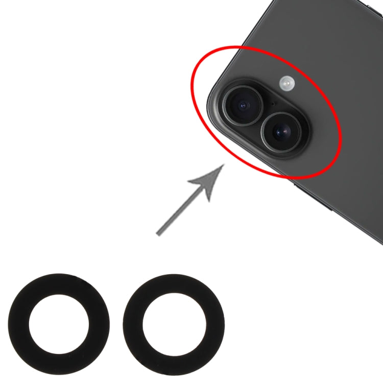 iPhone 16 / 16 Plus Replacement 2-in-1 Back Camera Lens - Compatible, Checked & Ready for Installation