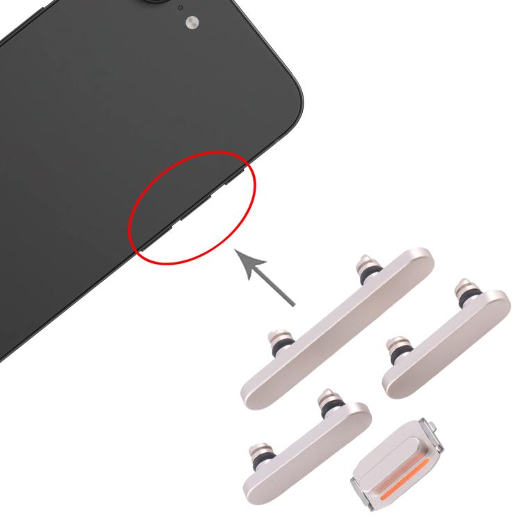 iPhone 16e Replacement Power & Volume Control Buttons (Silver) - Compatible, Checked & Ready to Install