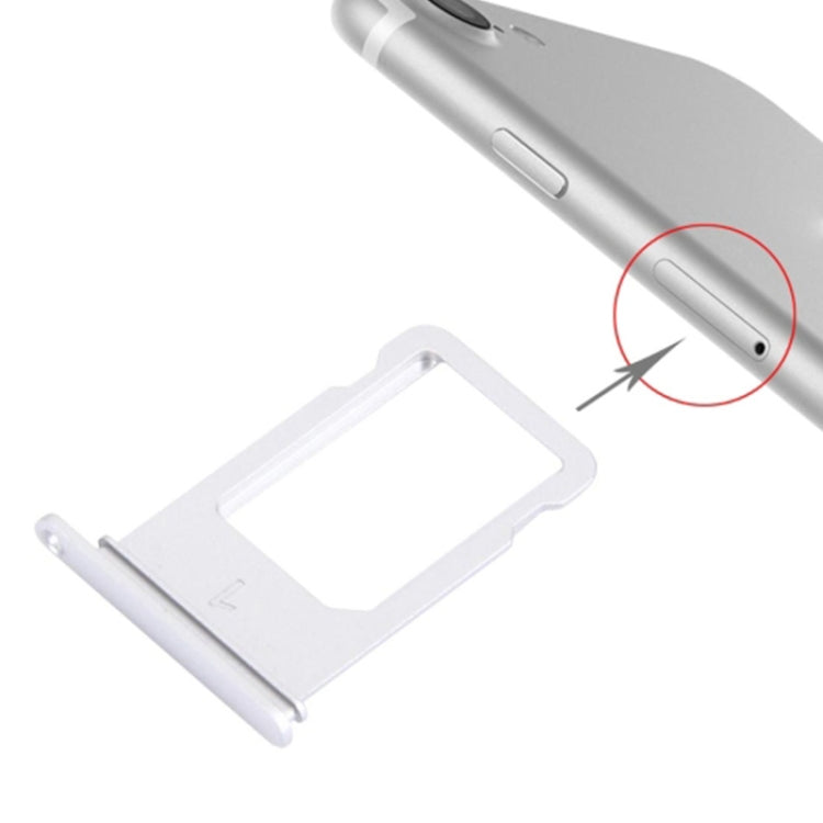 High-Quality Aluminium Card Tray for iPhone 7 (Silver) - Replacement Part, Professional Installation Recommended