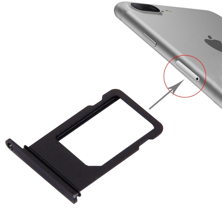 High-Quality Black Card Tray for iPhone 7 Plus - Replacement Part, Professional Installation Recommended