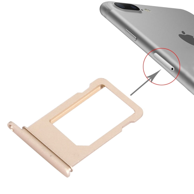 High-Quality Gold Card Tray for iPhone 7 Plus - Replacement Part, Aluminium, Professional Installation Recommended