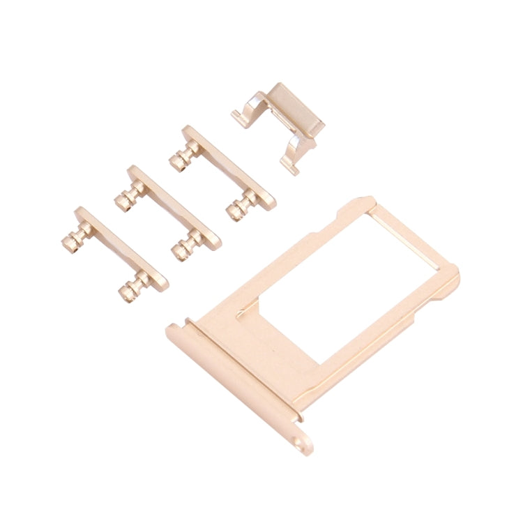 iPhone 7 Plus Gold Card Tray, Volume Control Key, Power Button & Mute Switch Vibrator Replacement Parts