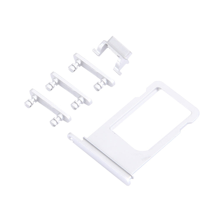 iPhone 7 Plus Replacement Card Tray, Volume Control Key, Power Button & Mute Switch Vibrator Key (Silver)