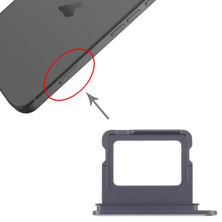 iPhone 17 Black SIM Card Tray Replacement - Compatible, Professionally Inspected, Fits Perfectly