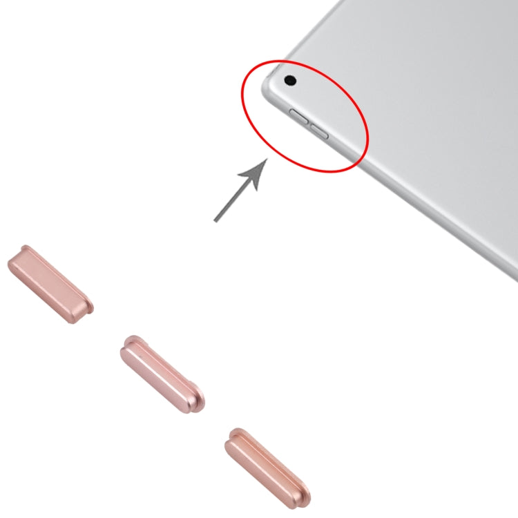 Replacement Power and Volume Control Buttons for iPad 10.2" (2019, 2020, 2021) - Pink