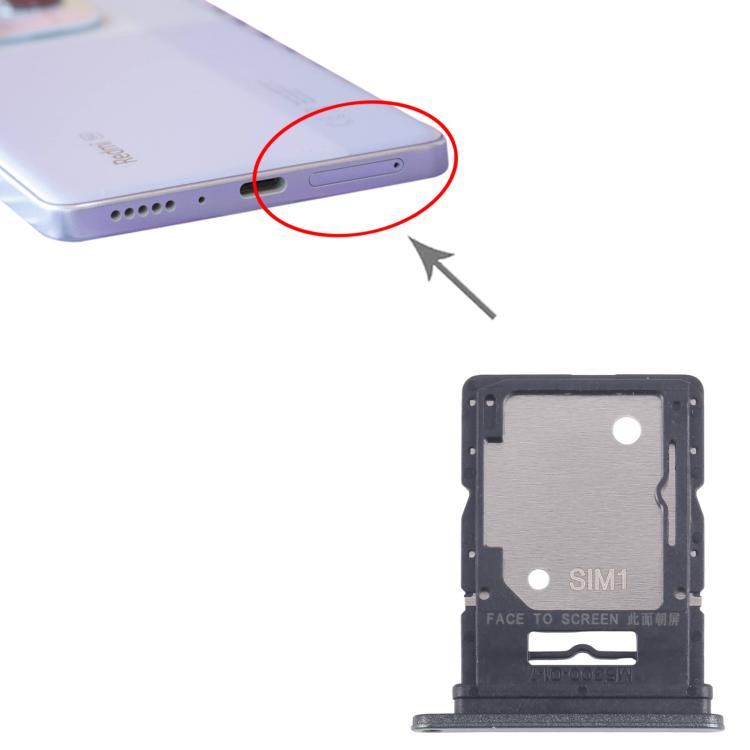 Original SIM + SIM/Micro SD Card Tray for Xiaomi Redmi Note 14 5G - 10pcs (Dark Green, Replacement Part)