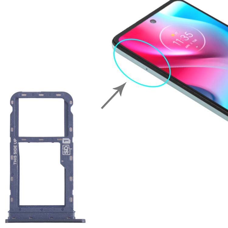 Motorola Moto G60s SIM + Micro SD Card Tray Replacement (Blue) - Original 10pcs for XT2133-2/XT2133-1