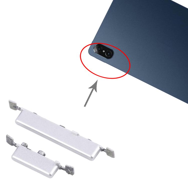 Original Power & Volume Control Button for Honor Tablet V7 Pro BRT-W09 (Silver) - Replacement Part