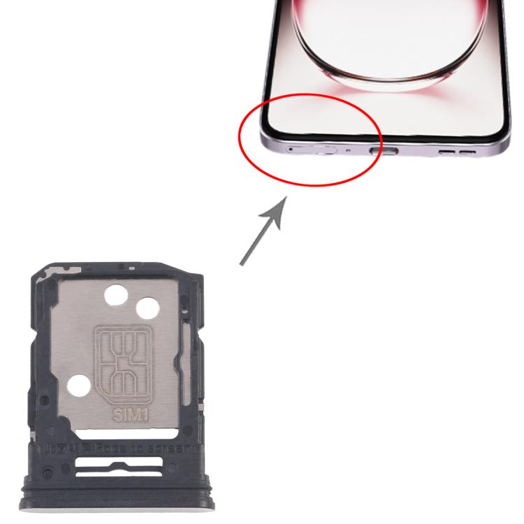 Original SIM Card Tray + Micro SD Card Tray for OPPO Reno12 5G CPH2625 - 10pcs (Silver)