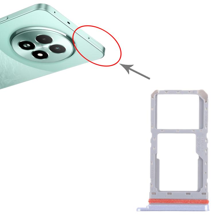 Realme 13 5G RMX3951 Original SIM Card Tray + Micro SD Card Tray (Blue) - 10pcs Replacement Set
