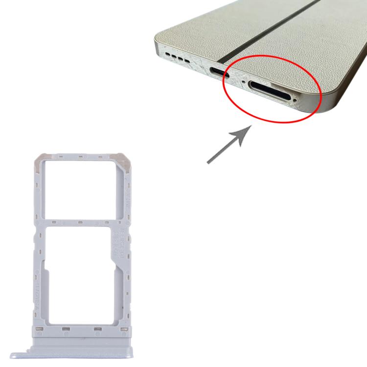 Original SIM Card Tray + Micro SD Card Tray for Realme 12 4G RMX3871 (10pcs, Blue) - Replacement Parts