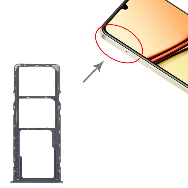 Original SIM Card Tray Set for Realme C61 4G RMX3939/RMX3930 - 10pcs (Includes SIM & Micro SD Trays) - Green