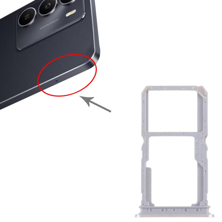 Original Gold SIM Card Tray + Micro SD Card Tray for Realme 14x (India) - 10pcs Replacement Set