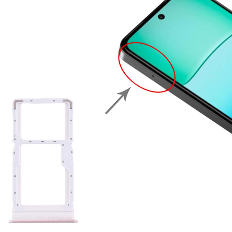 Xiaomi Redmi 13 5G SIM Card Tray + Micro SD Card Tray - 10pcs Replacement Set (Pink)