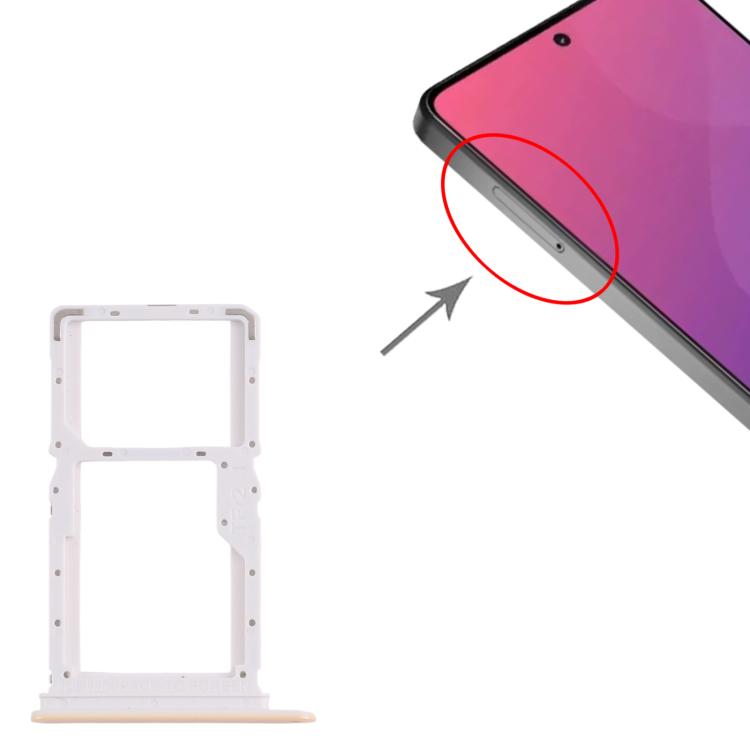 Xiaomi Poco X6 Neo 5G SIM Card Tray & Micro SD Card Tray - 10pcs Replacement (Gold)