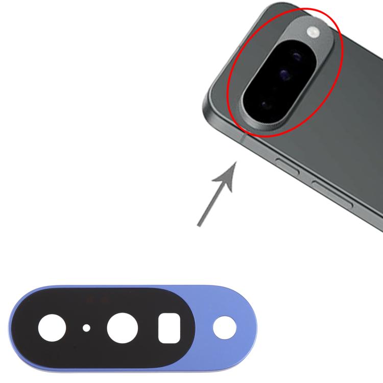 Replacement Rear Camera Lens Cover for Google Pixel 10 (Blue) - Professional Installation Recommended