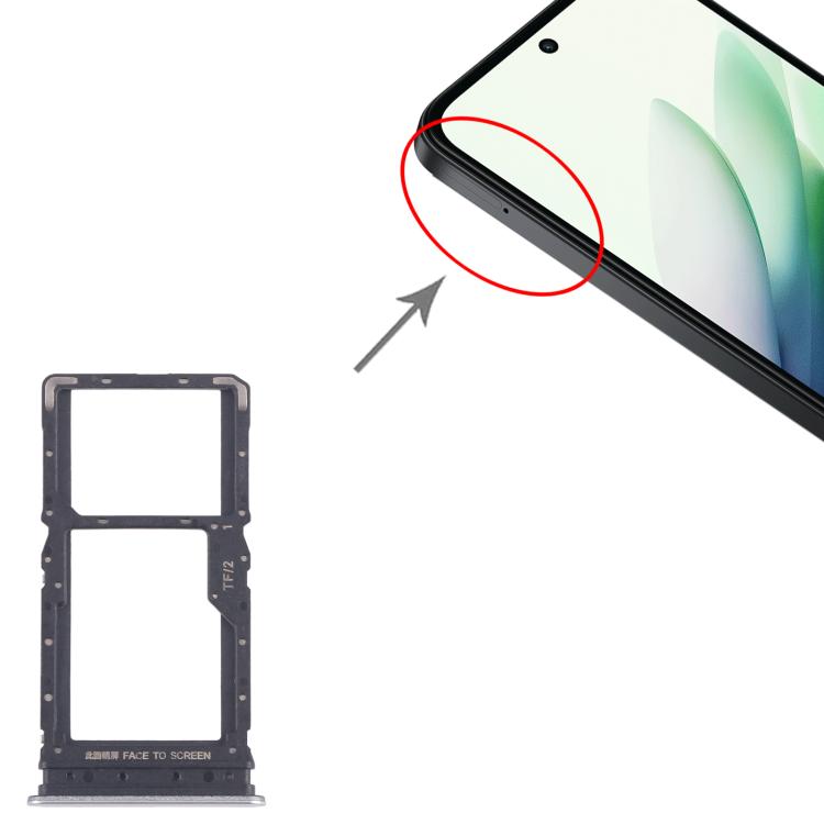 Xiaomi Redmi 15 5G SIM Card Tray & Micro SD Card Tray Replacement (10pcs, Silver) - Perfect Fit & Quality Checked