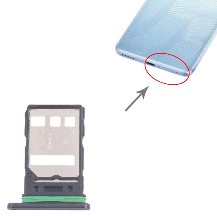Original SIM Card Tray (Black) for Honor 80 Pro - 10pcs Replacement Set, Fully Compatible and Tested