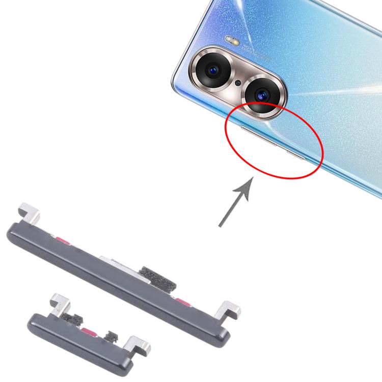 Original Power & Volume Control Button Replacement for Honor 60 Pro (10 Pairs, Black)