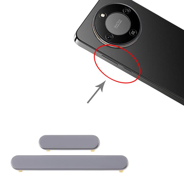 Original Power & Volume Control Button Replacement for Honor X70 (10 Pairs, Black)