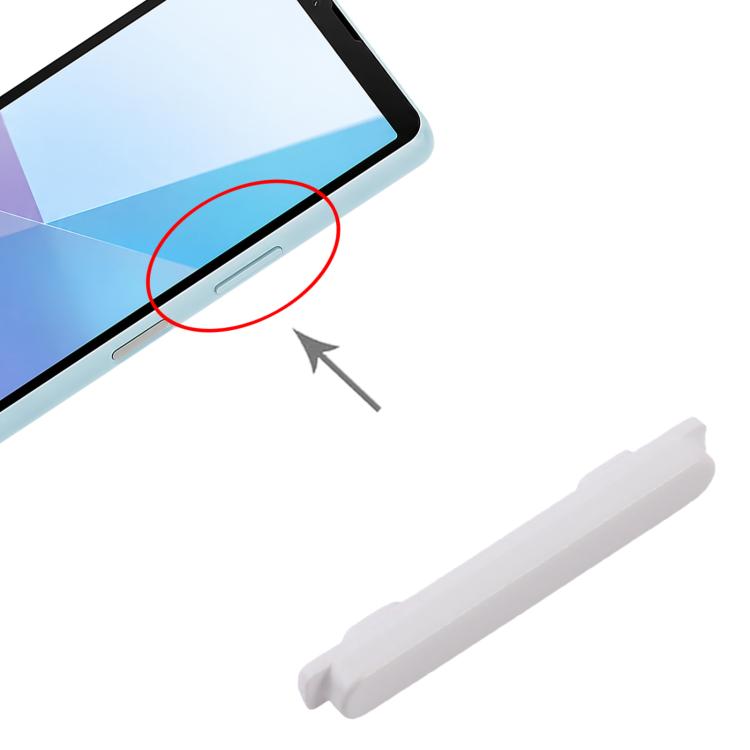 Original Volume Control Button Replacement for Sony Xperia 10 VI (White) - Quality Checked & Fully Functional