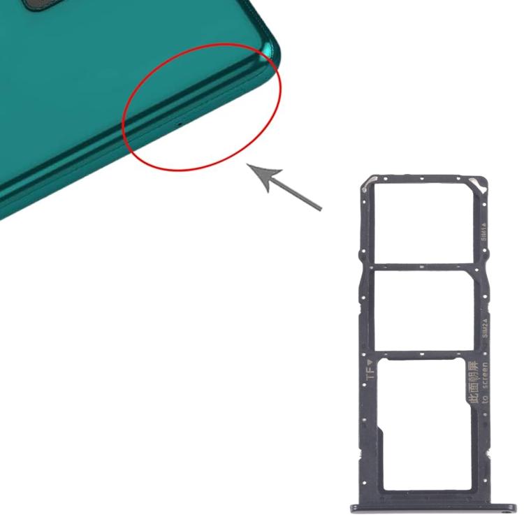 Original SIM Card Tray Set for Huawei Y7a - 10pcs (Black) - Includes SIM & Micro SD Card Trays