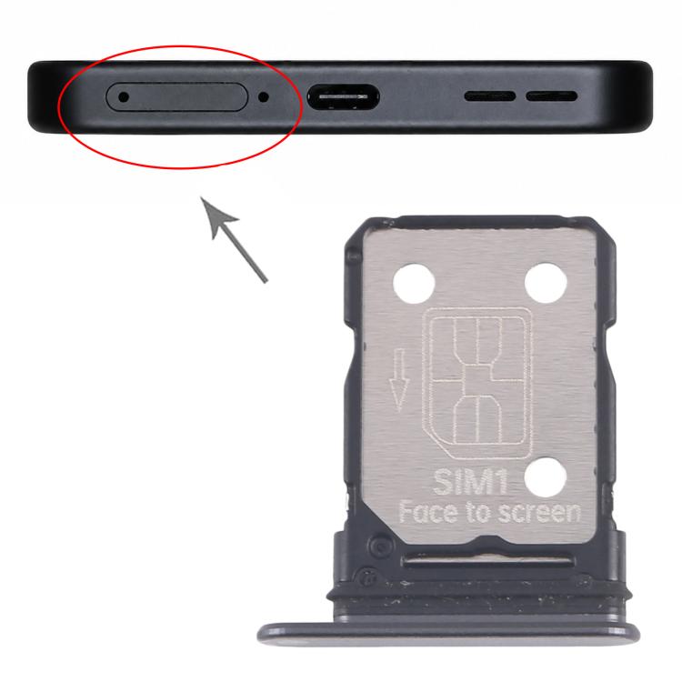 OnePlus Ace 5 Black SIM Card Tray Replacement + Additional SIM Card Tray - Perfect Fit & Function