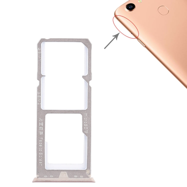 OPPO A79 Gold Dual SIM Card Tray + Micro SD Card Tray Replacement - Compatible with OPPO A79 (2017)