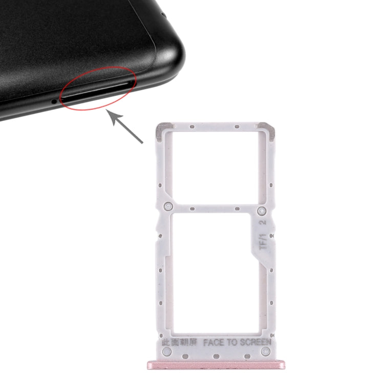 Rose Gold SIM Card Tray + Micro SD Card Tray for Xiaomi Redmi Note 6 Pro - Replacement Part