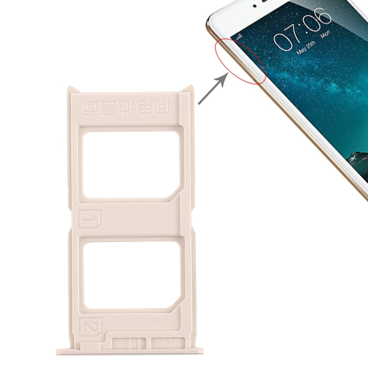 Vivo V3 Dual SIM Card Tray Replacement (Gold) - Compatible, Quality Checked, Easy Installation Recommended