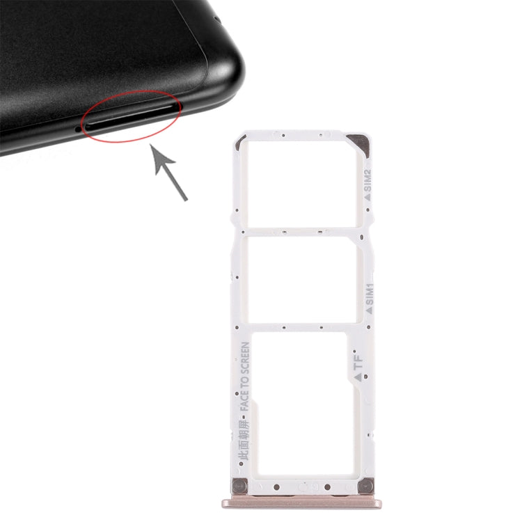 Gold SIM Card Tray & Micro SD Card Tray Set for Xiaomi Redmi 6 Pro / MI A2 Lite - 2 Pack