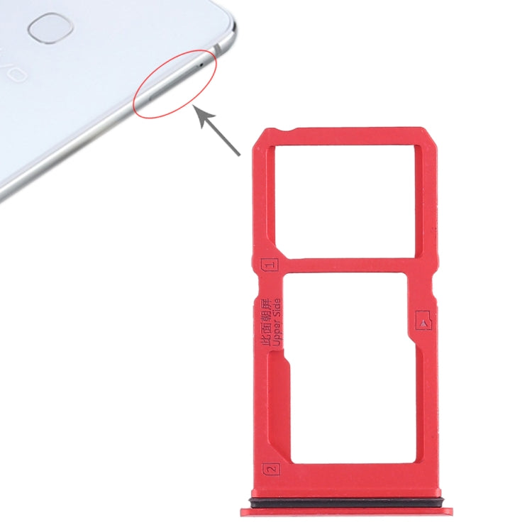 Vivo X21i SIM Card Tray & Micro SD Card Tray Replacement (Red) - Quality Checked, Easy Install