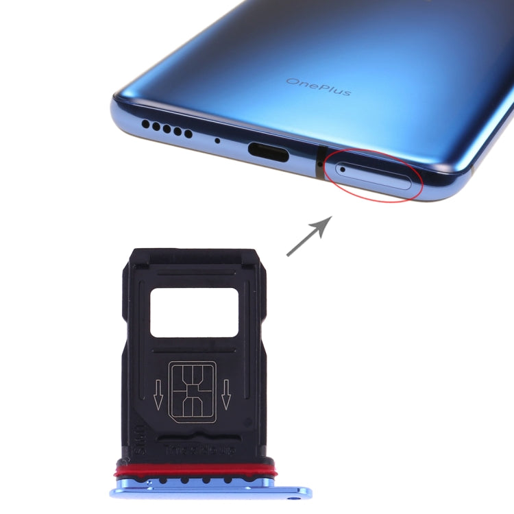 OnePlus 7 Pro SIM Card Tray & SIM Card (Blue) - Replacement for Broken/Unworkable Parts