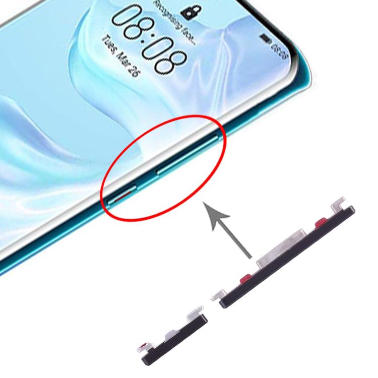Black Power and Volume Control Buttons for Huawei P30 Pro - Compatible Replacement Parts