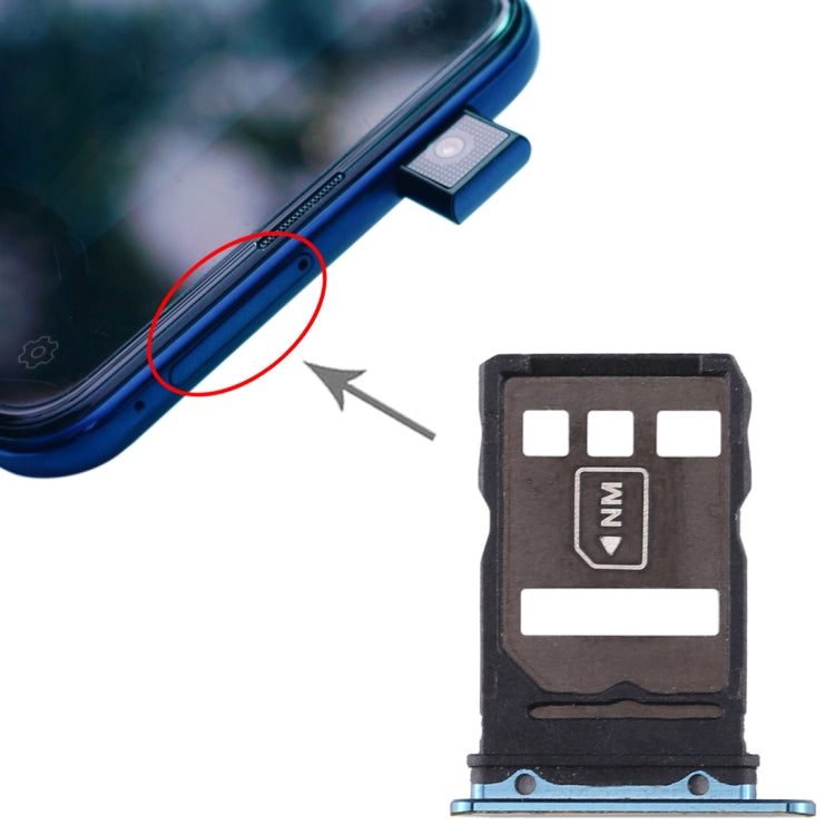 Huawei Mate 30 SIM & NM Card Tray Replacement (Blue) - Fully Compatible, Checked Condition