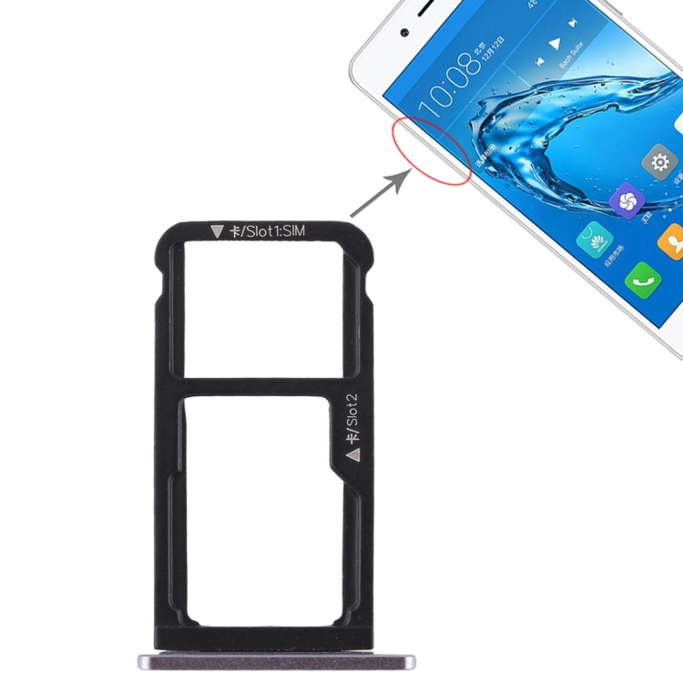 SIM Card Tray & Micro SD Card Tray for Huawei Enjoy 6s (Grey) - Replacement Part for Damaged Trays