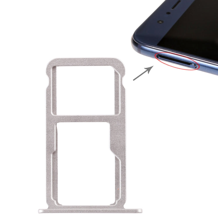 SIM Card Tray & Micro SD Card Tray for Huawei Honor 8 - Silver Replacement Part