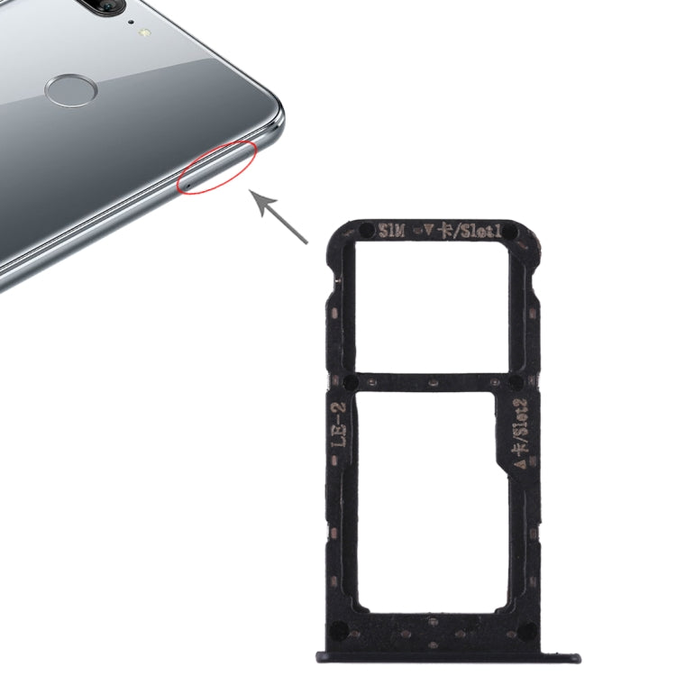 Huawei Honor 9 Lite SIM Card Tray & Micro SD Card Tray Replacement (Black) - Quality Checked