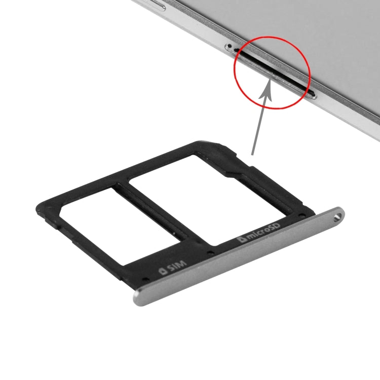 Samsung Galaxy A9 (2016) A9000 SIM2 & Micro SD Card Tray Replacement - Black