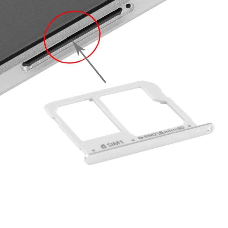 Samsung Galaxy A3 (2016) / A3100, A5 (2016) / A5100, A7 (2016) / A7100 Silver SIM & Micro SD Card Tray