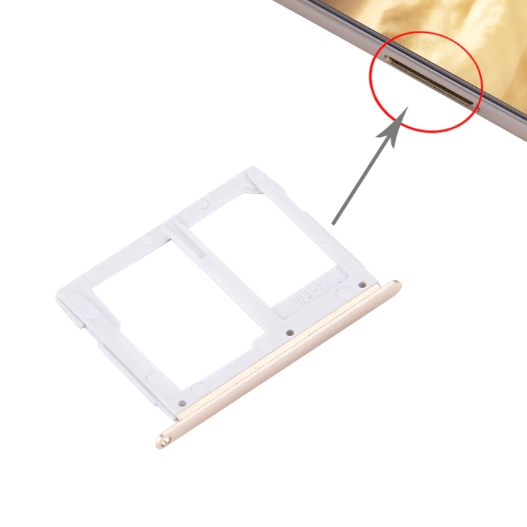 Gold SIM Card Tray & Micro SD Tray for Samsung Galaxy C5 / C5000 - High Quality Replacement Parts