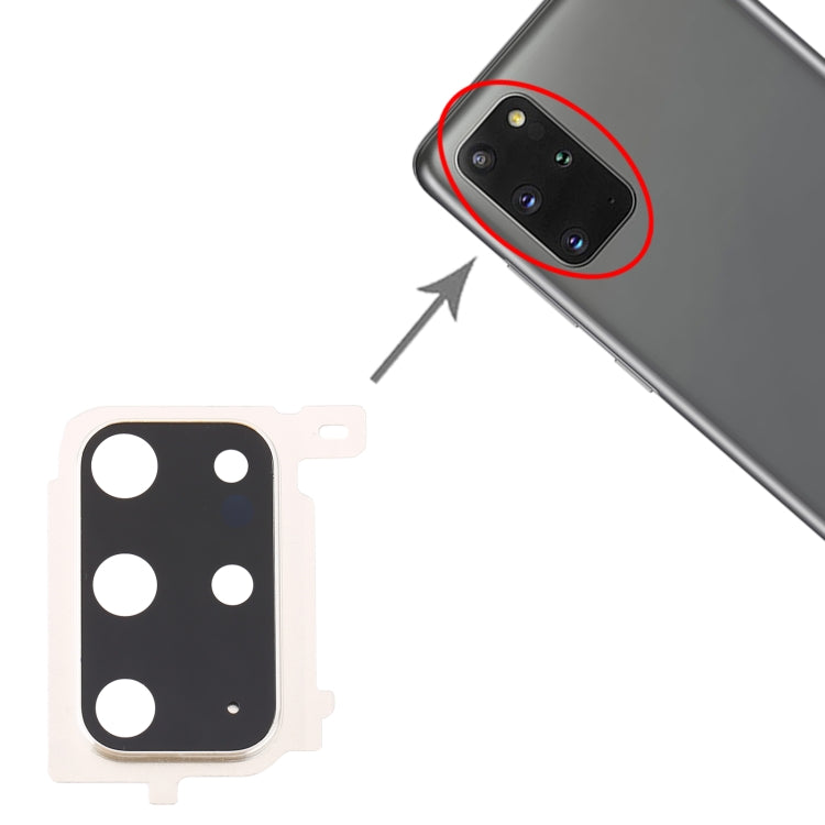 Samsung Galaxy S20+ Camera Lens Cover Replacement (Silver) - Perfect Fit, Professional Installation Recommended