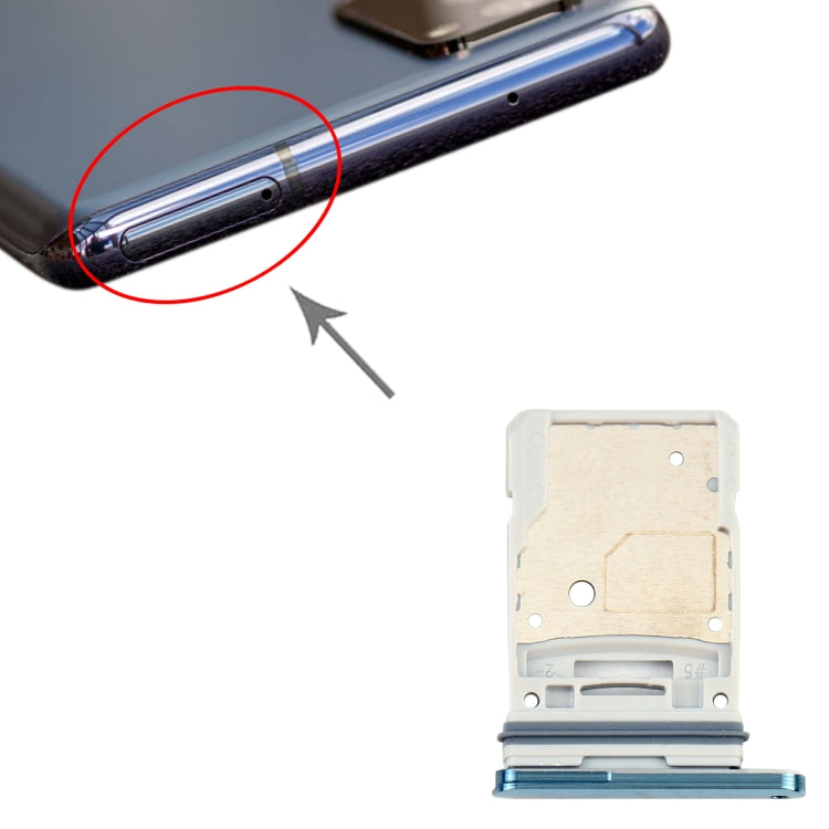 Samsung Galaxy S20 FE 5G SIM & Micro SD Card Tray (SM-G781B) Replacement - Blue