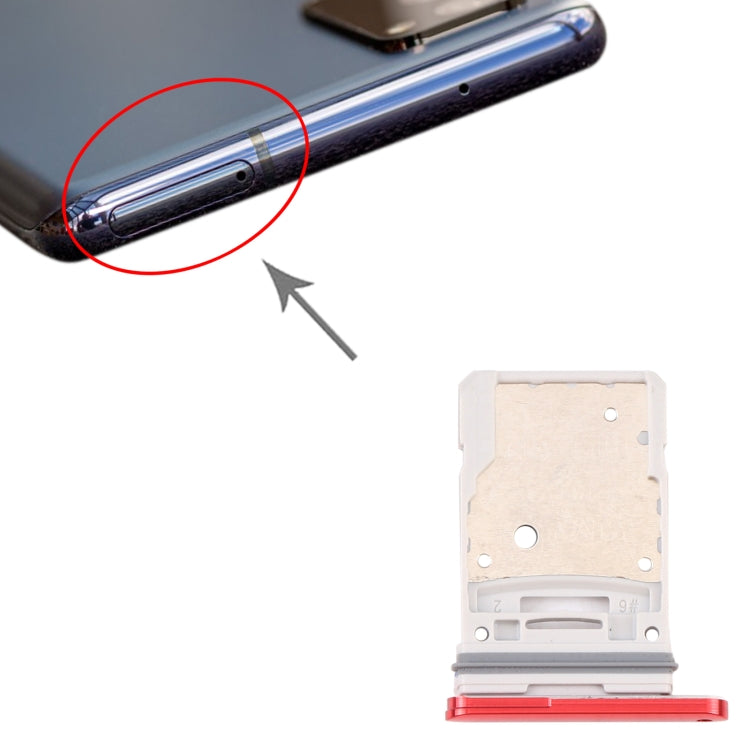 Samsung Galaxy S20 FE 5G SM-G781B Red SIM & Micro SD Card Tray Replacement - Quality Checked