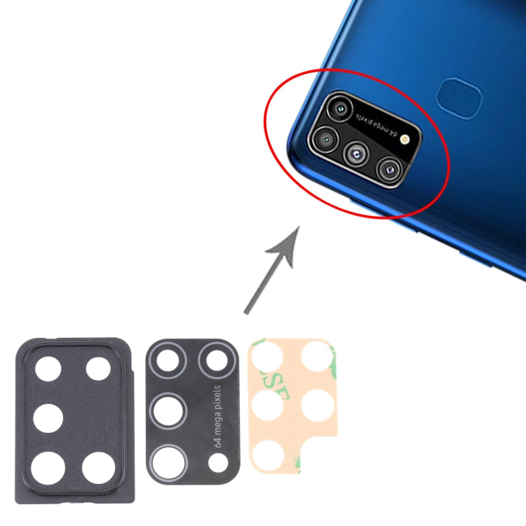 10-Pack Black Camera Lens Cover for Samsung Galaxy M31 / M31 Prime SM-M315 - Replacement Parts